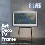 Art Deco TV frame - silver 43"
