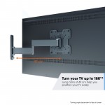 Fits Samsung TV model HG55ED890WBX White Swivel & Tilt TV Bracket